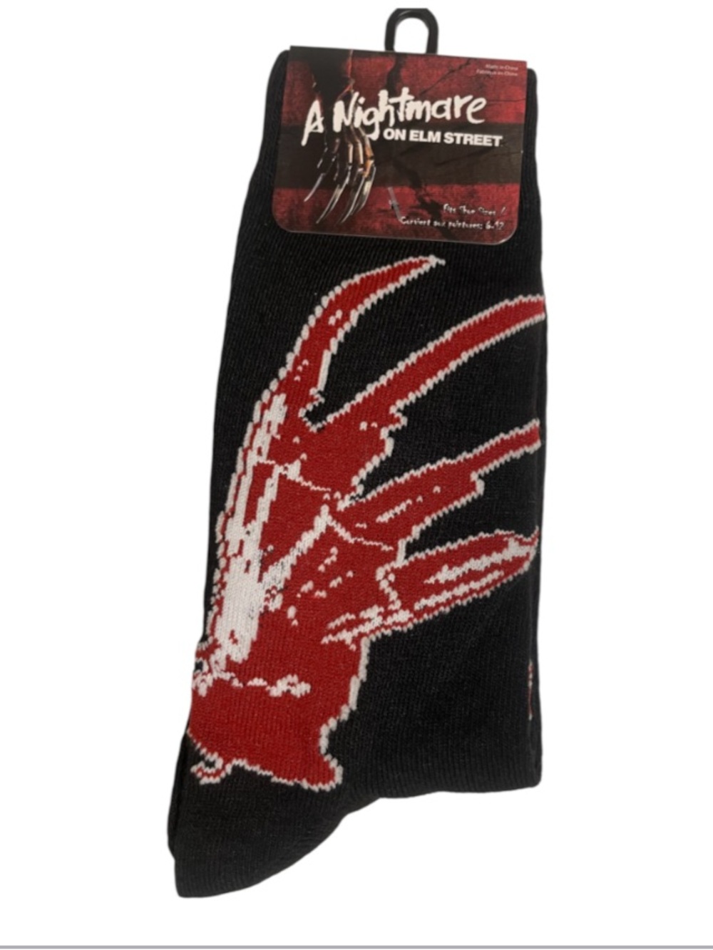 Men's Black & Red Crew Socks